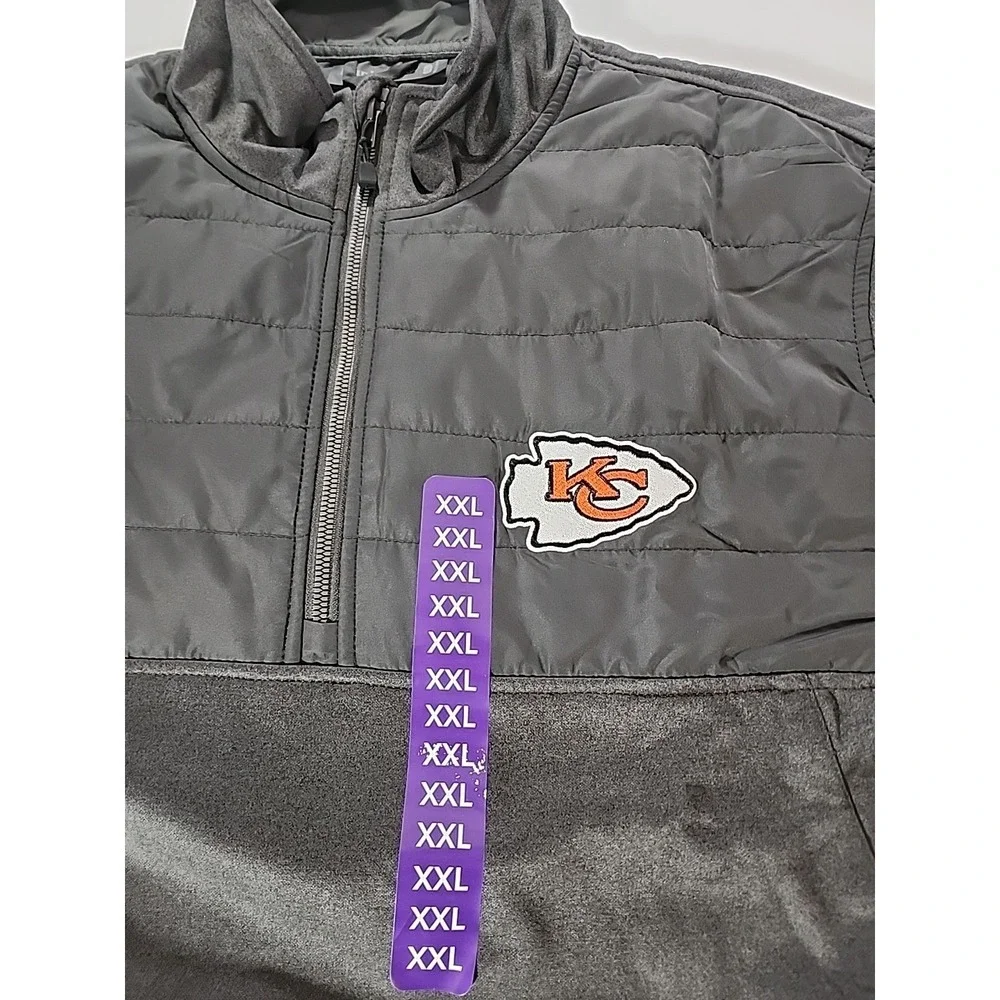 Kansas City Chiefs Dunbrooke Pathfinder Quarter‑Zip Jacket Men's XL Black NWT